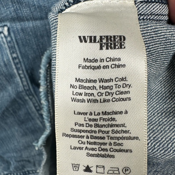 Aritzia Wilfred Free Nori Denim Mini Dress Blue Size Medium - Picture 6 of 6